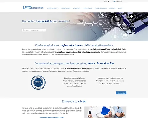 Pagina Doctores Especialistas Cliente Directorio Doctores